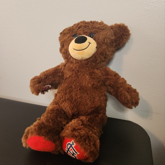 Build A Bear WorkShop St.Louis Cardinals Small Brown Bear 10in 06/18. Blue Eyes - Picture 1 of 11